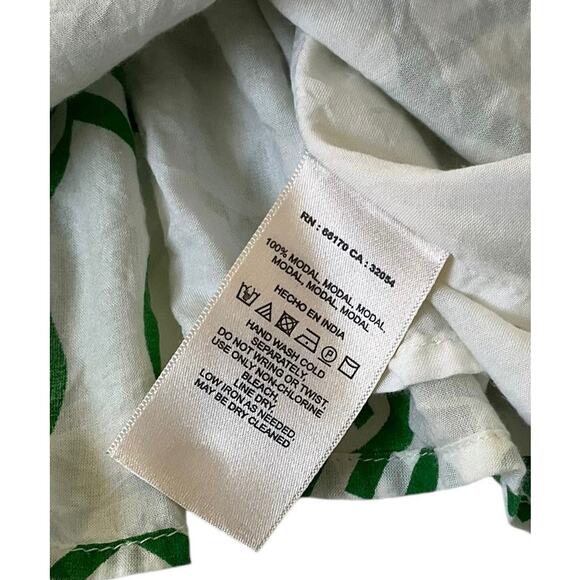 Maeve Green & White Shirt Women Top Size Small | 57-53 - Picture 5 of 7